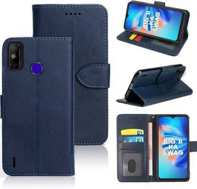 Chaseit Flip Cover for Tecno Spark 6 Go(Blue, Camera Bump Protector, Pack of: 1)
