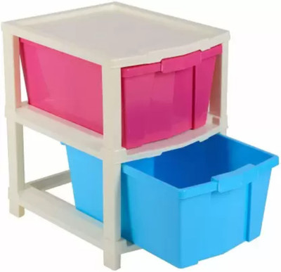 Khunt Enterprise 2 Compartments PLASTIC DESK ORGANIZER(Multicolor)