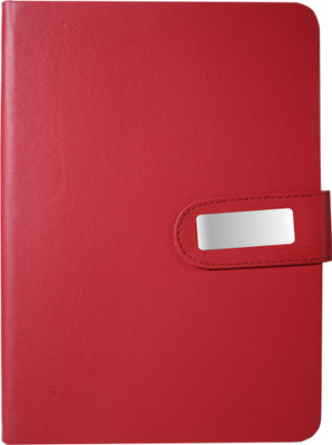 Erminio Palamino Thermal Hard Cover Notebook with Sleek Magnetic Flap A5 Note Book Single Rule 180 Pages(Red)