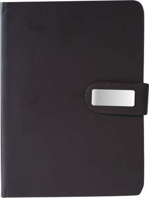 Erminio Palamino Thermal Hard Cover Notebook with Sleek Magnetic Flap A5 Notebook Single Rule 180 Pages(Black)