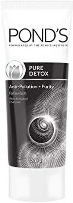 POND's New PURE DETOX ANTI POLLUTION ACTIVATED CHARCOAL FACE WASH 200 G X 1 Face Wash(200 g)