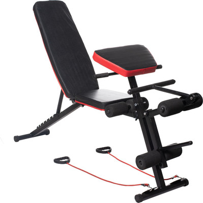 IRIS Fitness 35-in-1 Adjustable, Durable Gym Bench with Bicep Bar and Leg Extension Multipurpose Fitness Bench