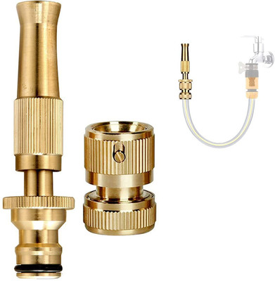 SKYVOKES Brass Nozzle Water Spray Gun 1/2'' Water Jet Hose Nozzles Hose Pipe Spray Gun Spray Gun