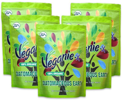 Veganie -x Crawling insect killer for Ant, Bedbug, Snail, Cockroach with Diatomaceous earth(5 x 1000 g)