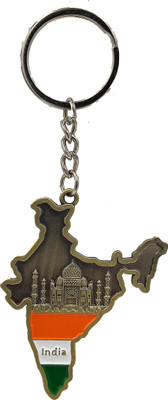 YaaYi India map & Taj Mahal Metal Keychain Best Gifting for Home & country lovers Key Chain