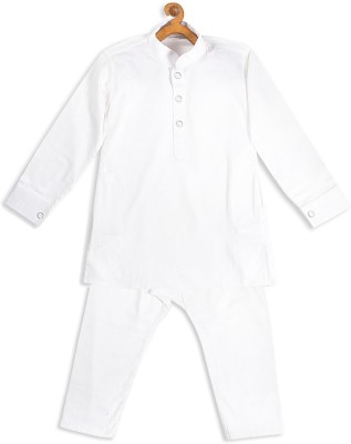 VASTRAMAY SISHU Baby Boys Casual Kurta and Pyjama Set(White Pack of 1)