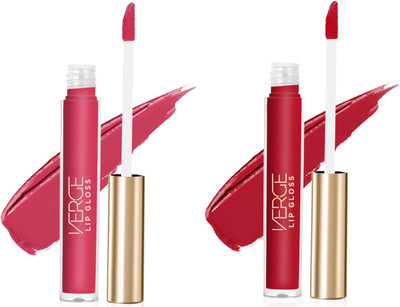 VERGE Non Transfer Waterproof Liquid Lip Color (09 & 11)(Sassy, Basic Red, 6 ml)