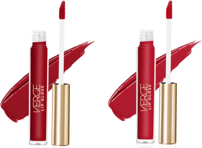 VERGE Non Transfer Waterproof Liquid Lip Color (08 & 11)(Make It Spicy, Basic Red, 6 ml)