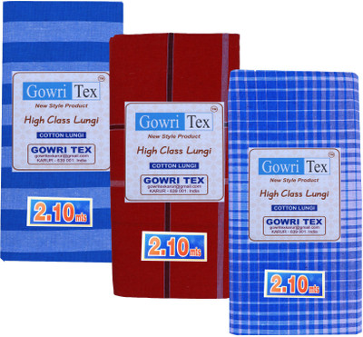 GOWRI TEX Striped Multicolor Lungi