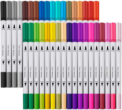 Kandle 36 Pcs Dual Tip Brush Marker Pens Fine Tip Markers & Brush Pen for Journal(Set of 36, Multicolor)
