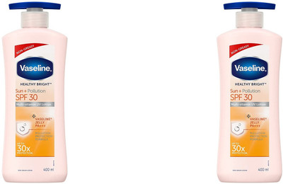 Vaseline HEALTHY BRIGHT MULTI VITAMIN BODY LOTION 400 G pack of 2 0.798 G(800 ml)