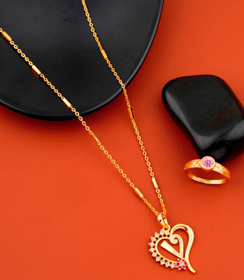 Vraj india Alloy Gold-plated Gold Jewellery Set(Pack of 1)