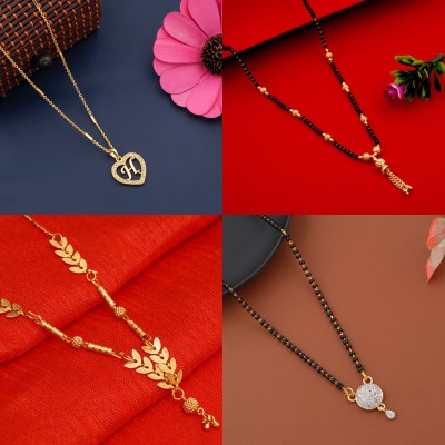 BOGHRA SALES New Stylist Classy Mangalsutra Combo Pack Of 4 Alloy Mangalsutra For Women,Girls Alloy Mangalsutra