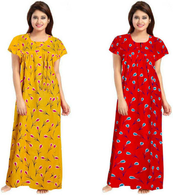 Navya Silvar Women Nighty Set(Multicolor)