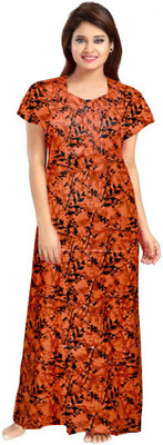 Sarthak Creation Women Nighty(Brown)