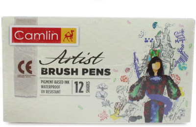 Camlin Artist Brush pen set - Pack of 12(Set of 12, Multicolor)