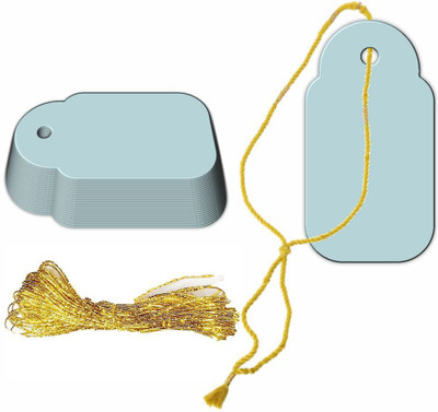 KREEPO Writable Tag Craft Paper with Golden String for Party-Celebration-Gift Tag(50pc) Non-Adhesive Paper Label(Albatross)
