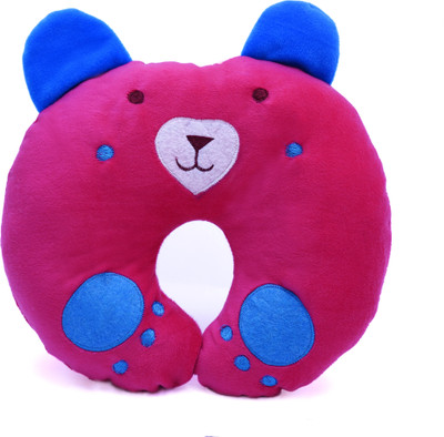 ADRIEL BRINGING JOY Polyester Fibre Animals Baby Pillow Pack of 1(Blue with pink)