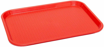 AWICKTIK Rectangular Large Tray For Home and Restaurant (12x16 inches) Red Set of 1 Tray