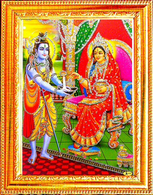 SUNINOW ANNAPURNA JI WITH SHIV JI | ANNAPURNA MATA Religious Frame Religious Frame