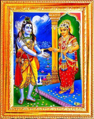 SUNINOW ANNAPURNA JI WITH SHIV JI | ANNAPURNA MATA Religious Frame Religious Frame
