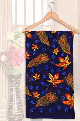kashvi sarees Printed, Striped Bollywood Georgette Saree(Blue)
