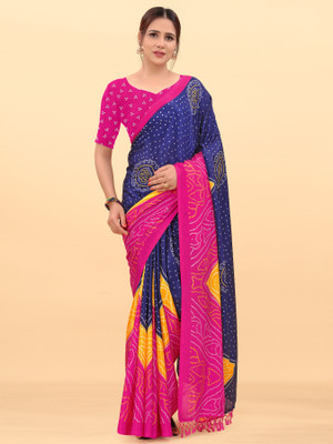 71% OFF on Fruzis Fashion Printed Bandhani Silk Blend Saree(Dark Blue) 71% OFF on Fruzis Fashion Printed Bandhani Silk Blend Saree(Dark Blue)