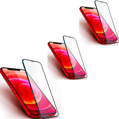 Nathaccessories Edge To Edge Tempered Glass for EDGE TO EDGE TEMPERED GLASS FOR I. PHONE 12 MINI(Pack of 3)