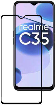 MaxR Edge To Edge Tempered Glass for Realme C35(Pack of 1)
