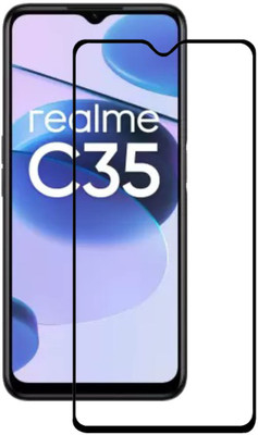 MaxR Edge To Edge Tempered Glass for Realme C35(Pack of 1)