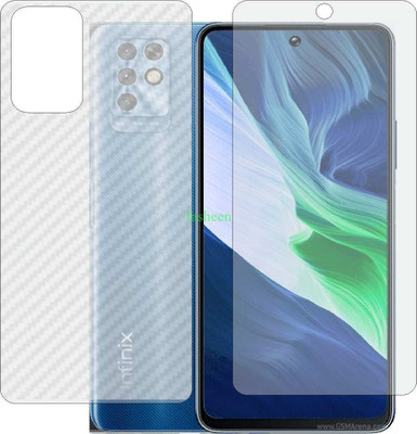 Fasheen Front and Back Tempered Glass for INFINIX NOTE 11 I (Front Matte Finish & Back 3d Carbon Fiber)(Pack of 2)