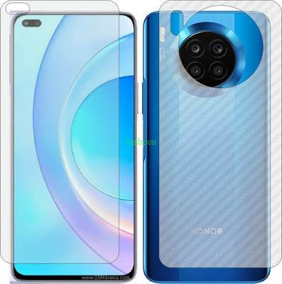 Fasheen Front and Back Tempered Glass for HONOR 50 LITE NTNLX1 (Front Matte Finish & Back 3d Carbon Fiber)(Pack of 2)