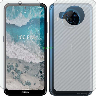 Fasheen Front and Back Tempered Glass for NOKIA X 100 5G (Front Matte Finish & Back 3d Carbon Fiber)(Pack of 2)