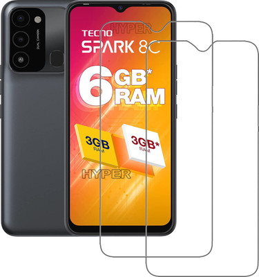 Hyper Tempered Glass Guard for Tecno Spark 8C(Pack of 2)