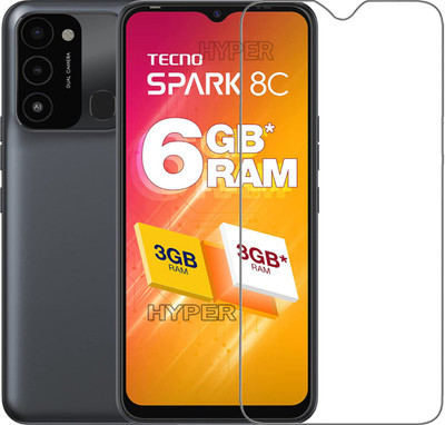 Hyper Tempered Glass Guard for Tecno Spark 8C(Pack of 1)