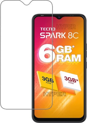 Hyper Tempered Glass Guard for Tecno Spark 8C(Pack of 1)