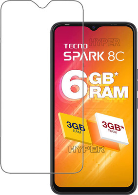 Hyper Tempered Glass Guard for Tecno Spark 8C(Pack of 1)