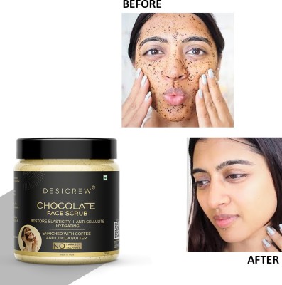 Desi Crew Chocolate Facial Scrub- With Vitamin E & Sunscreen Effect-Deep Cleansing Scrub(100 g)