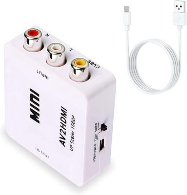 N&M Store  TV-out Cable 1080P Mini AV to HDMI Video Audio Converter(White, For TV)