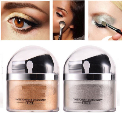 GFSU Perfect Shimmer Finish Gold & Silver Highlighter Powder Pack Of 2 Highlighter(Gold, Silver)