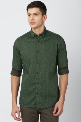 VAN HEUSEN Men Printed Casual Green Shirt