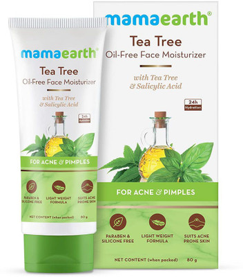 Mamaearth Tea Tree Oil-Free Moisturizer For Face For Oily Skin with Tea Tree & Salicylic Acid for Acne & Pimples(80 g)