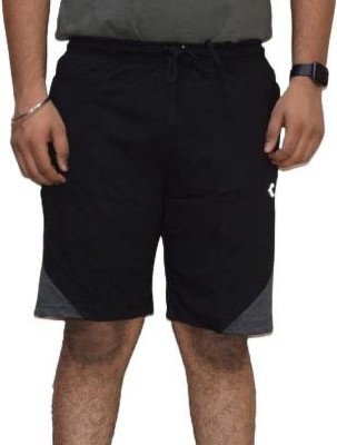 CRESCENT Solid Men Black Regular Shorts