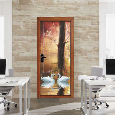 Guru Production 198.12 cm Door Sticker Wallpaper Flower Vinyl Sticker Door,Window, Kitchen, Table ,Almirah Self Adhesive Sticker(Pack of 1)