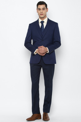 Allen Solly Single Breasted Checkered Men Suit