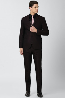 VAN HEUSEN Single Breasted Textured Men Suit