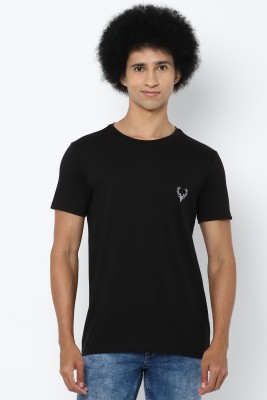 Allen Solly Solid Men Round Neck Black T-Shirt