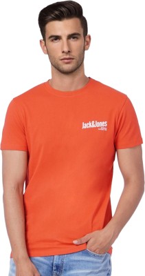 JACK & JONES Solid Men Round Neck Red T-Shirt