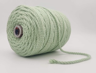 Ananta 3Ply/Twisted Macrame (3mm,100Mtr.)Cotton Cord/Dori Thread Macrame(Loreal Green).