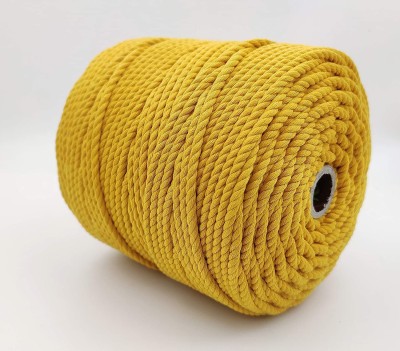 Bobbiny 3Ply/Twisted Macrame (3mm,100Mtr.) Cotton Cord/Dori Thread Macrame (Mustrad).